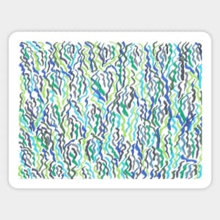 Blue and Green Sea Weed Sticker